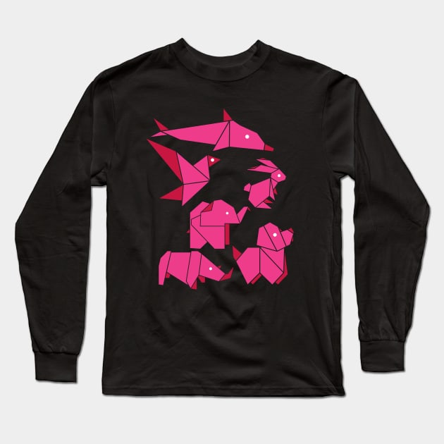 Cute Origami Animals Long Sleeve T-Shirt by isstgeschichte